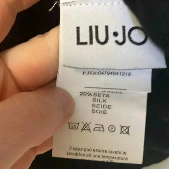 Liu Jo uomo viscose lyocell silk blend  black v neck sweater - Picture 4 of 6